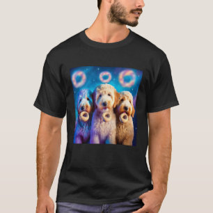 Goldendoodle In Space With Donuts Cute Doodle Boys T-Shirt