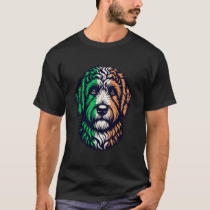 Goldendoodle Irish Colours Flag Cute Dog St Patric T-Shirt