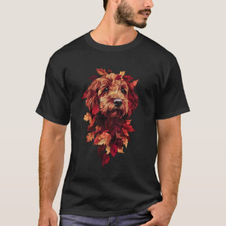 Goldendoodle Labradoodle Autumn Leaves Fall Dog Do T-Shirt