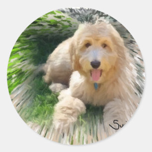 Goldendoodle Labradoodle Classic Round Sticker