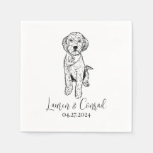 Goldendoodle Labradoodle Custom.Napkin Dog Wedding