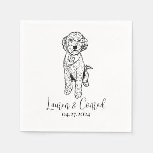 Goldendoodle Labradoodle Custom.Napkin Dog Wedding Napkin