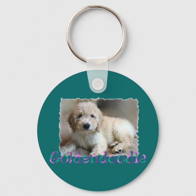 Goldendoodle Lovers Gifts Key Ring (Front)