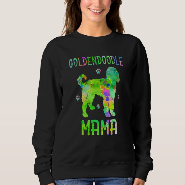 Goldendoodle Mama Colourful Dog Mum Sweatshirt (Front)