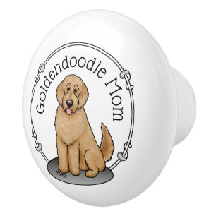 Goldendoodle Mum Doodle Mum (golden red) Dog mum Ceramic Knob