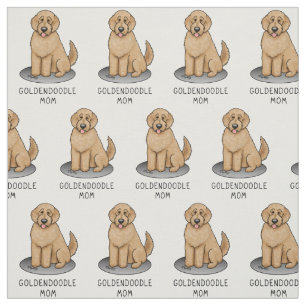 Goldendoodle Mum Doodle Mum (golden red) Dog mum Fabric