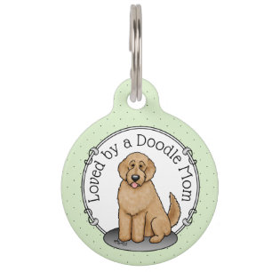 Goldendoodle Mum Doodle Mum (golden red) Dog mum Pet Tag