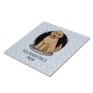 Goldendoodle Mum Doodle Mum (golden red) Dog mum Tile