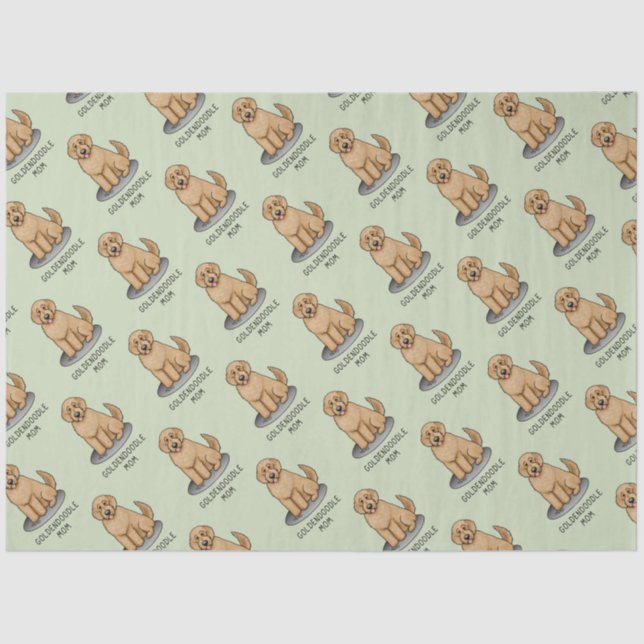 Goldendoodle Mum Doodle Mum (golden red) Dog mum Tissue Paper (Front)