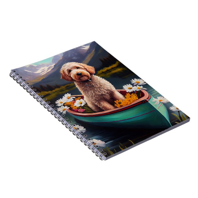Goldendoodle on a Paddle: A Scenic Adventure Notebook (Right Side)