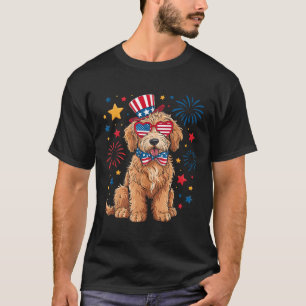 Goldendoodle Patriotic 4th Of July Golden Doodle D T-Shirt