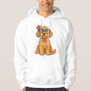 Goldendoodle Patriotic Clipart Hoodie