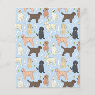 goldendoodle pattern in blue