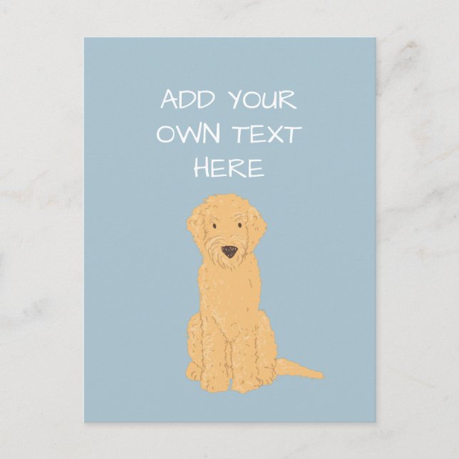 Goldendoodle Personalised Dog Name Postcard (Front)