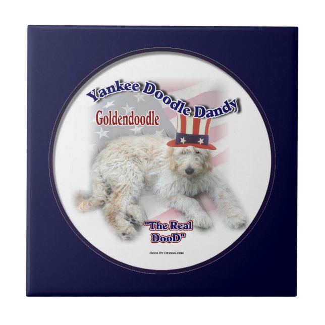 Goldendoodle Poliltical Humour Tile (Front)