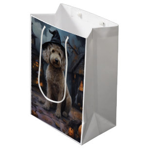 Goldendoodle Pumpkins Halloween Scary Medium Gift Bag
