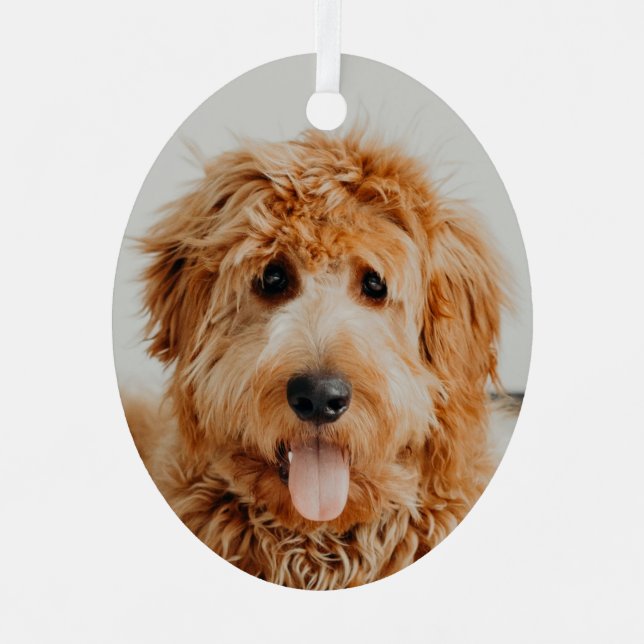 Goldendoodle Puppy Dog Metal Tree Decoration (Front)