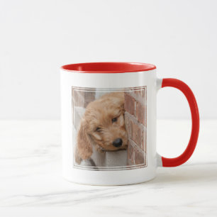Goldendoodle Puppy Peeking Mug