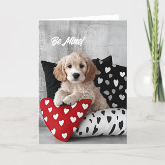 Goldendoodle Puppy Valentine Card