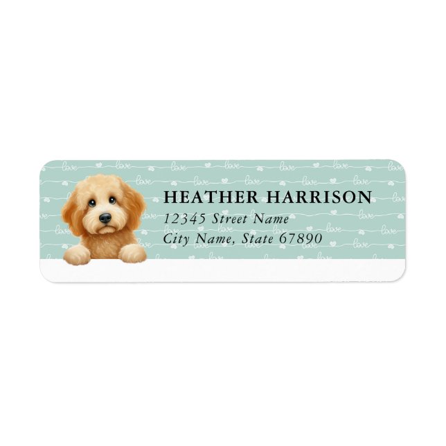 Goldendoodle Return Address Labels (Front)