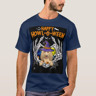 Goldendoodle Skeleton Heart Happy HowlOWeen Costum T-Shirt