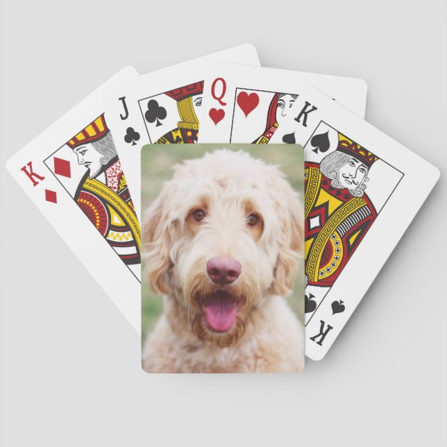 Goldendoodle Smiling Playing Cards (Back)