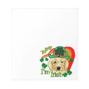 Goldendoodle St Patricks Day Notepad