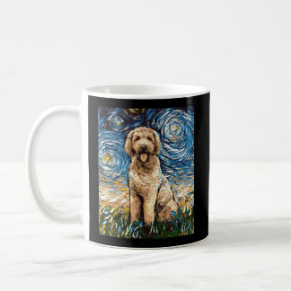 Goldendoodle Starry Night Dog Art By Aja Coffee Mug