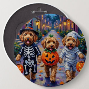 Goldendoodle Trick-or-Treating Halloween Costumes 6 Cm Round Badge