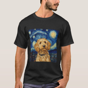 Goldendoodle Van Gogh Starry Night  T-Shirt