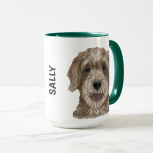 Goldendoodle Watercolor Personalised Mug