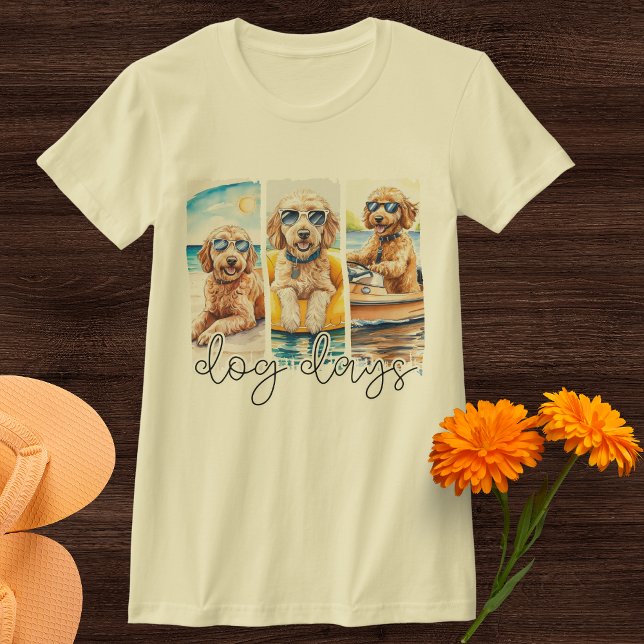 Goldendoodles in Sunglasses Dog Days of Summer T-Shirt (Creator Uploaded)