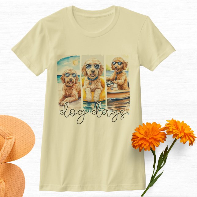 Goldendoodles in Sunglasses Dog Days of Summer T-Shirt (Creator Uploaded)