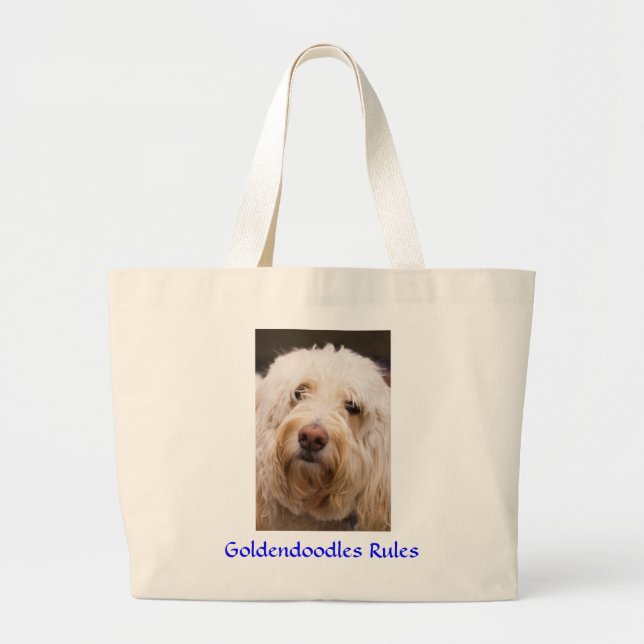 Goldendoodles Jumbo Canvas Tote Bag (Front)