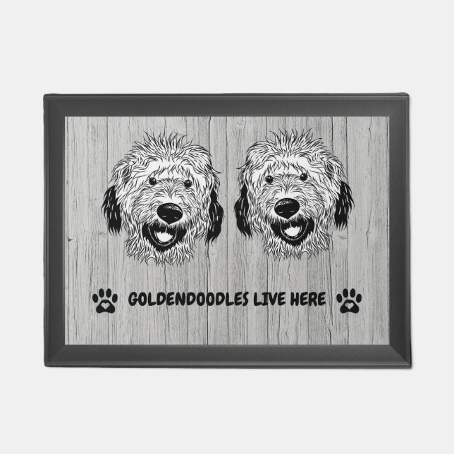 Goldendoodles live here doormat (Front)