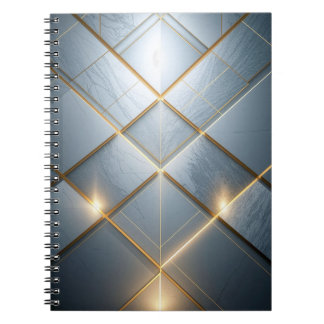 Goldene Geometrie Marmor Luxus Muster Notebook