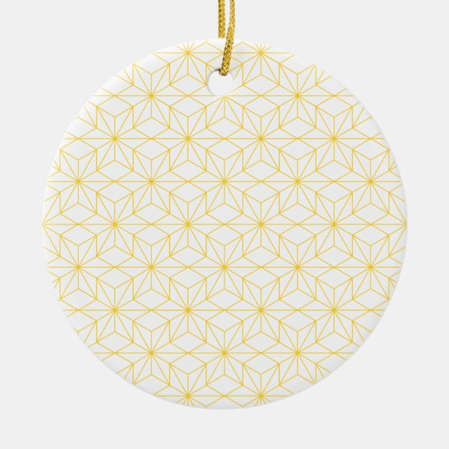 Goldene Sterne Ceramic Tree Decoration (Front)