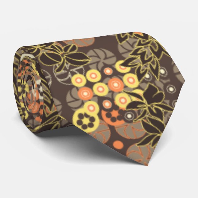 Goldengate Park Floral Two-sided Tie (Rolled)