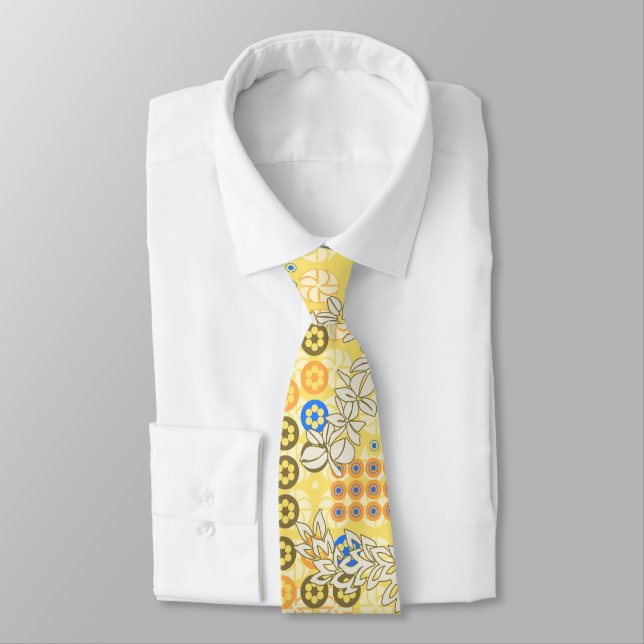 Goldengate Park Floral Two-sided Tie (Tied)