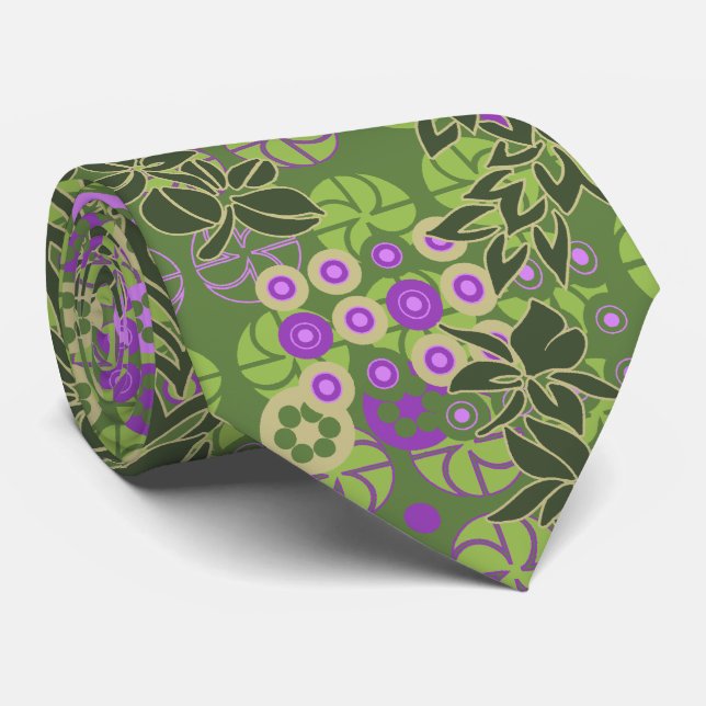 Goldengate Park Floral Two-sided Tie (Rolled)