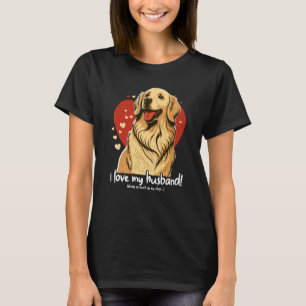 Goldenretrieverdog With Heart I Love My Husband 1 T-Shirt