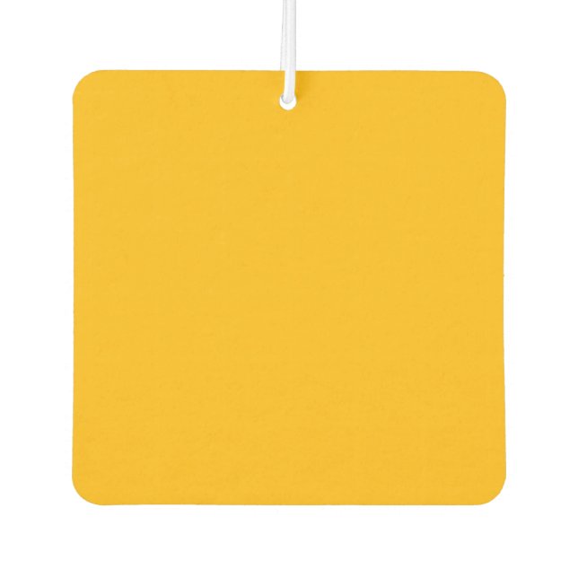 GOLDENROD (a solid rich yellow-orange colour) ~ Car Air Freshener (Front)