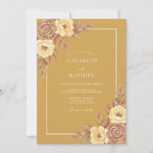 Goldenrod Earthy Boho Wedding Invitation