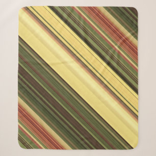 Goldenrod Fields Yellow and Green Stripe Sherpa Blanket