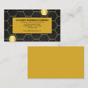 Goldenrod Honeycomb Shadow Business Card
