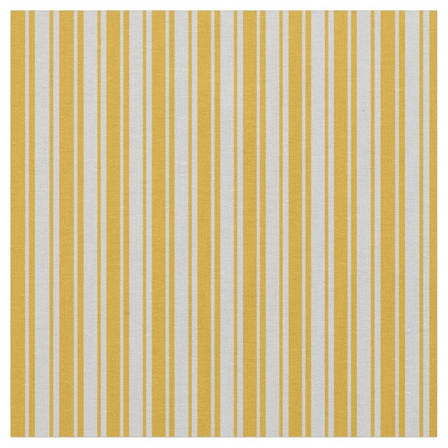 Goldenrod & Light Grey Lines/Stripes Pattern Fabric (Close Up)