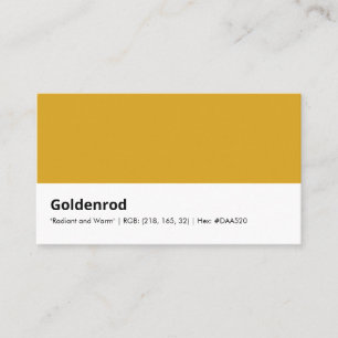 Goldenrod "Radiant and Warm" Business Card