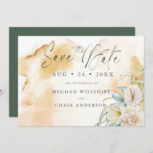 Goldenrod Sand Watercolor Floral (Front/Back)