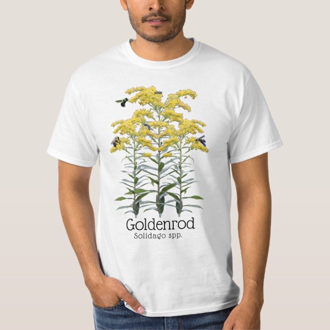 Goldenrod Solidago Bees and Wasps T-Shirt (Front)