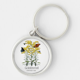 Goldenrod Solidago Wildflower and Pollinators Key Ring